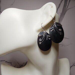 925 Silver Abalone Dangle Earrings